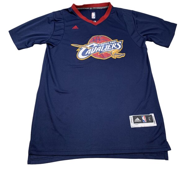 Adidas NBA Mens Large Cleveland Cavaliers LeBron James Navy Jersey Swingman - Picture 1 of 9